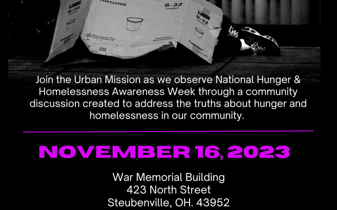 Homelessness Awareness Event – Nov. 16th